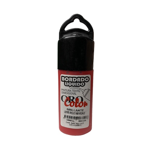 [LB-105] BORDADO LIQUIDO ROJO NAVIDAD 32,5CM