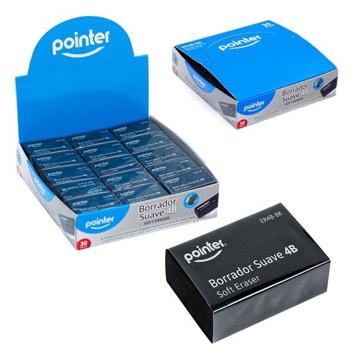 [ER4B-BK] BORRADORES SUAVE 4B (NEGRO)