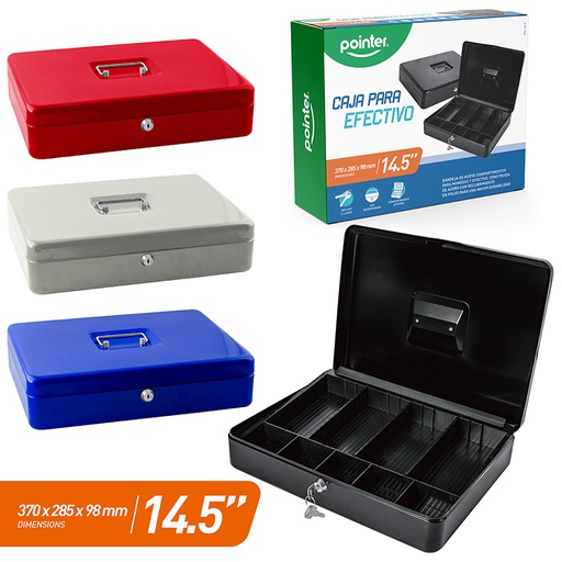 [YFC-33-P] CAJA METALICA PARA DINERO 14.5"