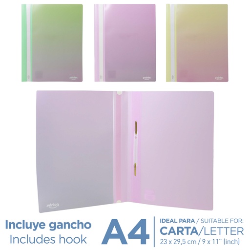 [FL2-23178] CARPETA PLASTICA CON GANCHO x 3 PZAS