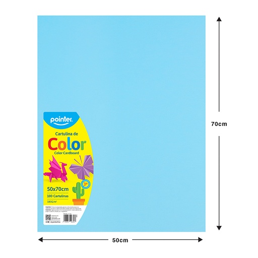 [CT-742] CARTULINA ESCOLAR - CELESTE (50x70CM)