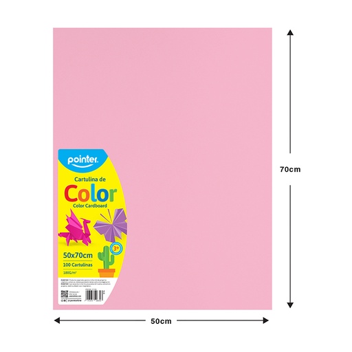 [CT-743] CARTULINA ESCOLAR ROSADO 