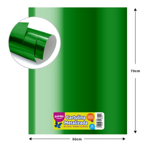 [MCT-7010] CARTULINA METALIZADA VERDE NAVIDAD  