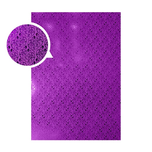 [140.41.10] CARTULINA ESCARCHADA MICRO-FANTASÍA VIOLETA VENEZIANA 350GR 50x70CM