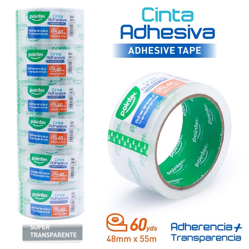 [TP-4860SC] CINTA ADHESIVA TRANSPARENTE 60YDS