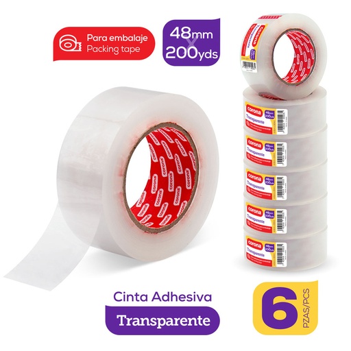[CP-48200C] CINTA ADHESIVA DE EMPAQUE (4.8CM x 183MTS)