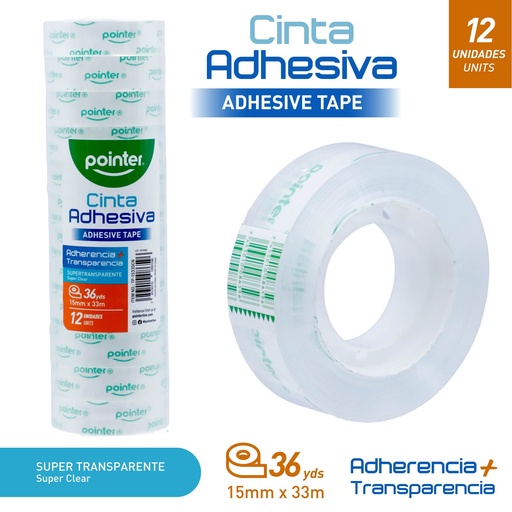 [TP-1533SCN] CINTA ADHESIVA TRANSPARENTE - 1,5Cm x 33Mts