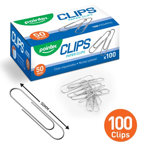 [PC-50MM-100] CLIPS METALICOS PARA PAPEL 50mm