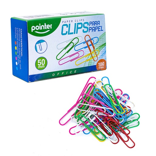 [PC50MM-100-B] CLIPS DE COLORES 50MM x100PZAS