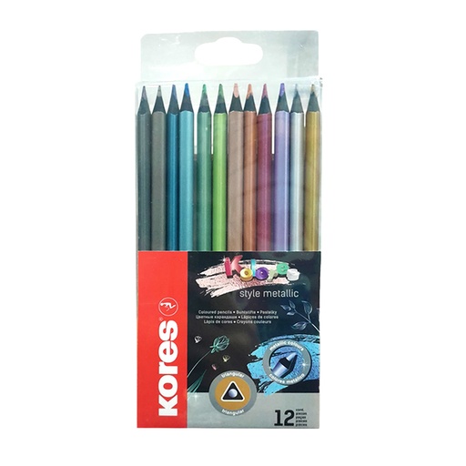 [93316.01] COLORES TRIANGULARES METALLIC x12PZS