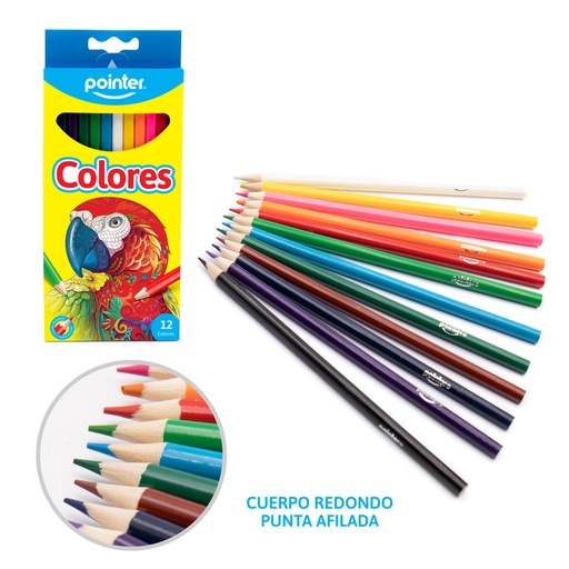 [RCP-12] LAPICES DE COLORES x12PZS - CUERPO REDONDO
