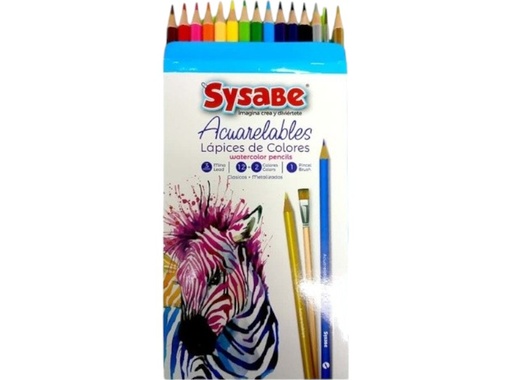 [LAQ12C] COLORES SYSABE ACUARELABLES X12