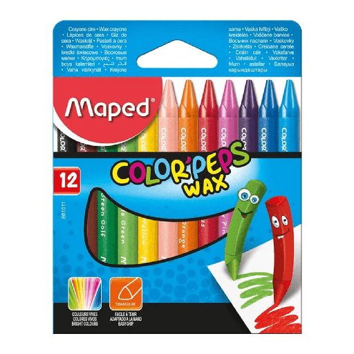 [861011] CREYON DE CERA WAX COLOR PEPS x12PZS