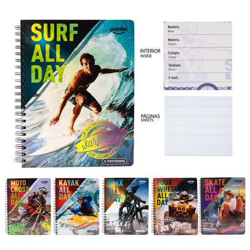 [ESP-08-5M] CUADERNO 5 MATERIAS