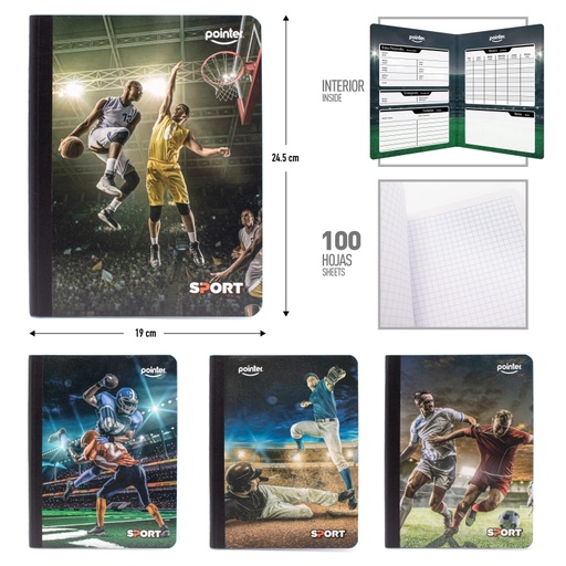 [80235-SP3-SQ] CUADERNO CUADRITO (SPORT)