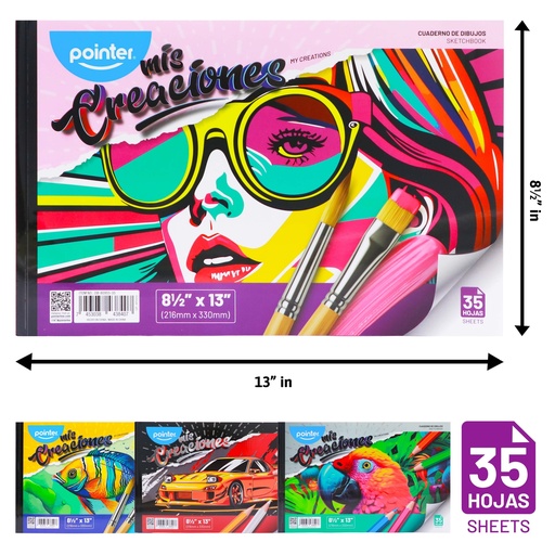 [DB-80955-35] BLOCK DE DIBUJO EMPASTADO A4 21.6x33CM