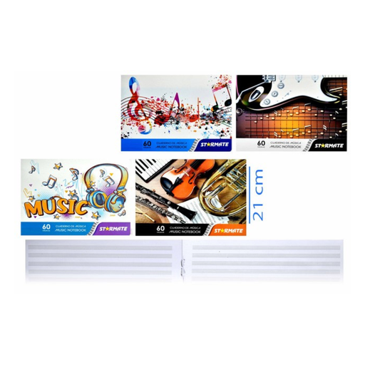 [STR-3409] CUADERNO DE MUSICA x30 HOJAS