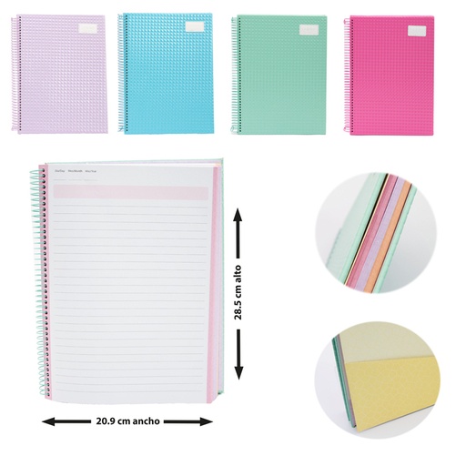 [NB-22101] CUADERNO ESPIRAL 3 MATERIAS 20.8 x 28.4 cm