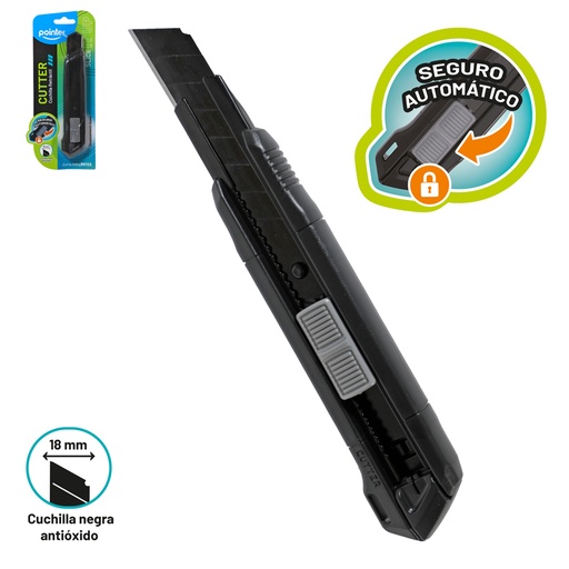 [CT-23121] CUCHILLA RETRACTIL 18MM (SEGURO AUTOMATICO)