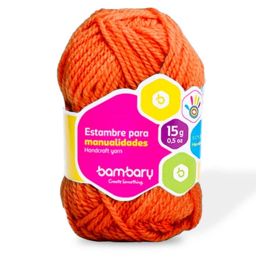 [329-8010/996] ESTAMBRE PARA MANUALIDADES NARANJA NEON - 15G