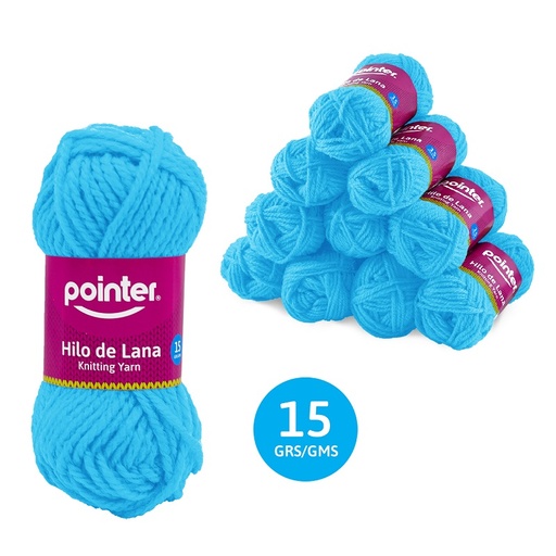 [KY-15G-BU] HILO DE LANA PARA MANUALIDADES TURQUESA - 15GRS