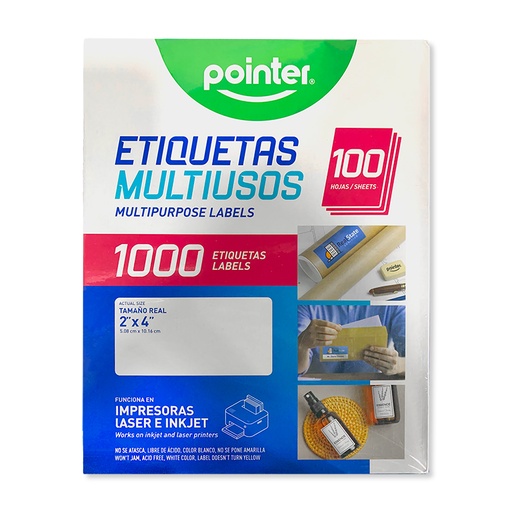 [WPL-2X4] ETIQUETAS MULTIUSOS x10PZAS - 5.08 x 10.16CM