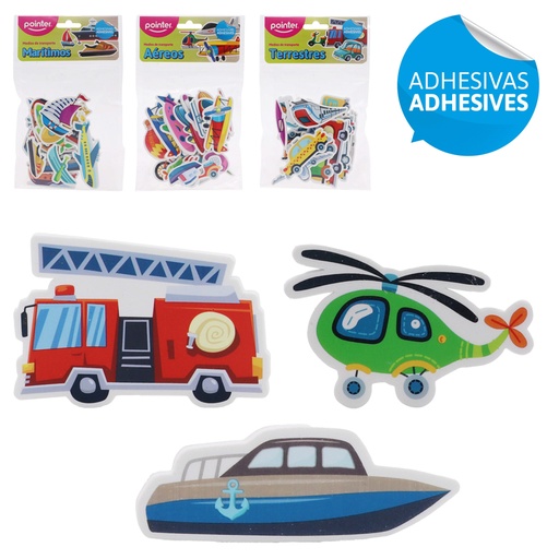 [ANC-23208] FIGURAS DE FOAMI ADHESIVAS (MEDIOS DE TRANSPORTE)