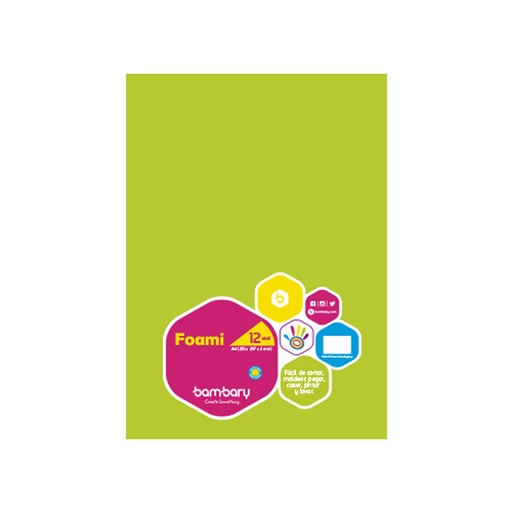[102-1050/310] FOAMI LISO VERDE PISTACHO CARTA (20X30CM)