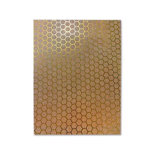 [051.002.7] FOAMI ESTAMPADO COBRE HEXAGONO DOBLECARTA (40X60CM)