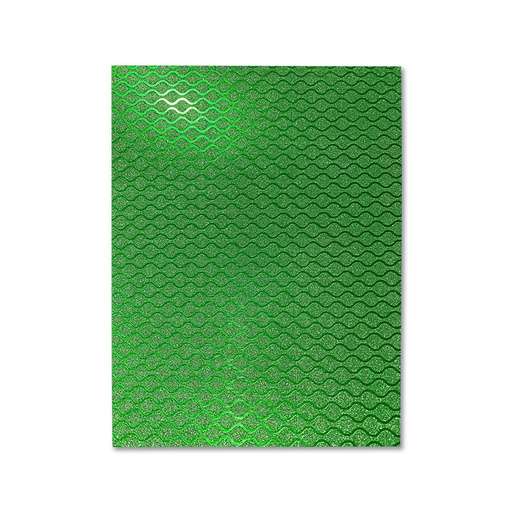 [040.022.7] FOAMY ESTAMPADO VERDE ONDAS - DOBLECARTA 30x40CM