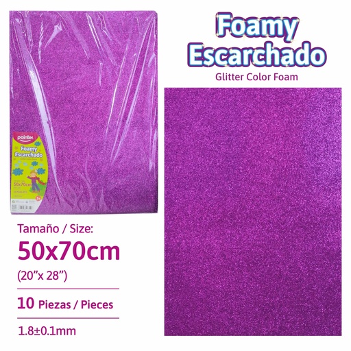 [GL-EVA-7007-57] FOAMY ESCARCHADO MORADO - GRANDE (50x70CM)