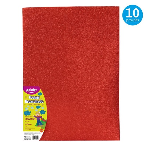[GL-EVA-7002-57] FOAMY ESCARCHADO ROJO - GRANDE (50x70CM)