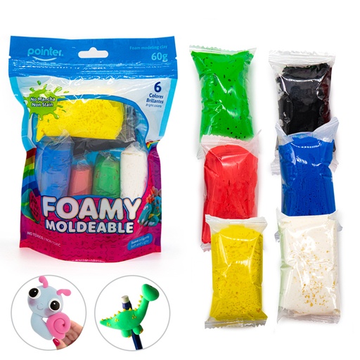 [SLC-6C-60G] FOAMY MOLDEABLE x 6 PZAS.