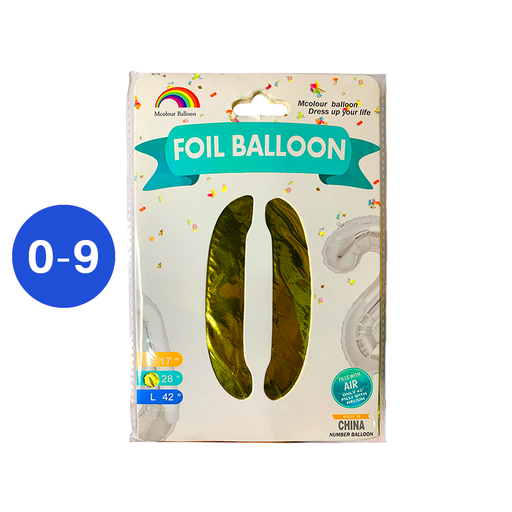 [A959-BLNB-MG-1] GLOBO NUMERO DORADO 28 