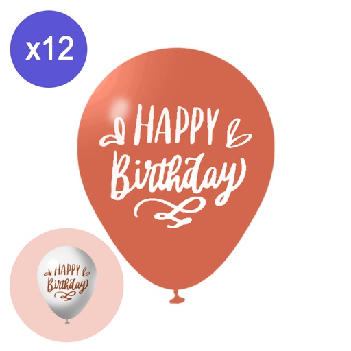 [CA-G12-HBD04] GLOBOS HAPPY BIRTHDAY 