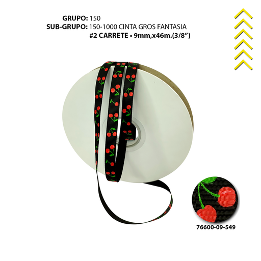 [76600-16-549] GRO #2 FANTASIA CEREZAS ROJO/NEGRO