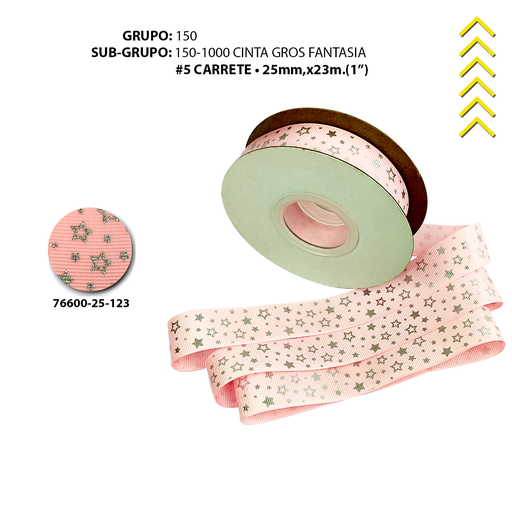 [76600-25-123] GRO #5 FANTASIA ESTRELLAS ROSADO 