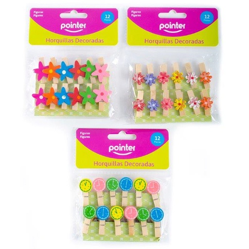 [CLIP-4] HORQUILLAS DECORADAS X12