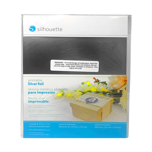 [MEDIA-SVR-ADH-3T] LAMINA METALICA PLATEADA PARA IMPRESION