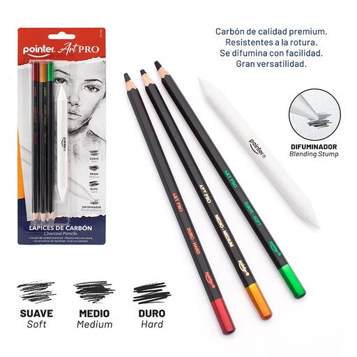 [CPD-2246] LAPICES DE CARBON CON DIFUMINADOR ART PRO