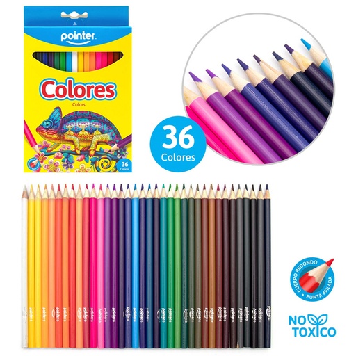 [RCP-36] LAPICES DE COLORES x36PZS - CUERPO REDONDO
