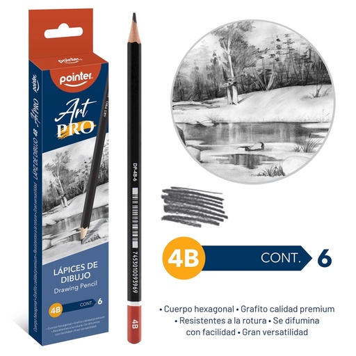 [DP-4B-6] LAPICES DE DIBUJO ART PRO 4B