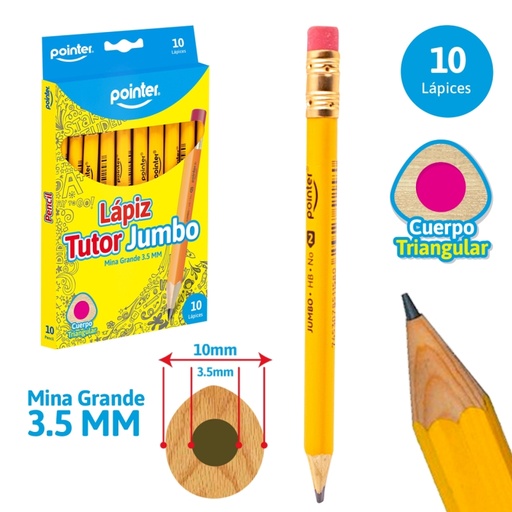 [HB-JB-1450] LAPIZ JUMBO MY TUTOR N°2 HB
