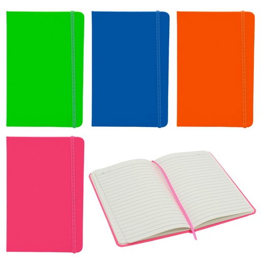 [NB-780-A5] LIBRETA DE NOTAS ENCUADERNADA A5 CON LIGA - 80 HOJAS AMARILLAS