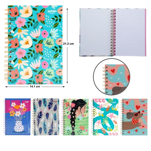 [NB-6200-G] LIBRETA ESPIRAL A5 x100 HOJAS BLANCAS