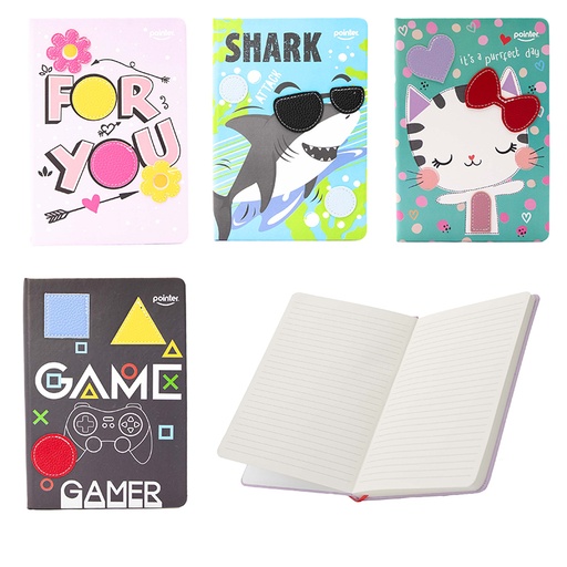 [NB-1978-A5] LIBRETA DE APUNTES ENCUDERNADA A5 CON RELIEVES DE CUERO - 80 HOJAS AMARILLAS