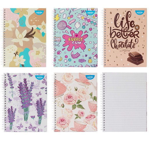 [NB-2375] LIBRETA ESPIRAL DE APUNTES A5 CON AROMA (FLORES) - 80 HOJAS BLANCAS