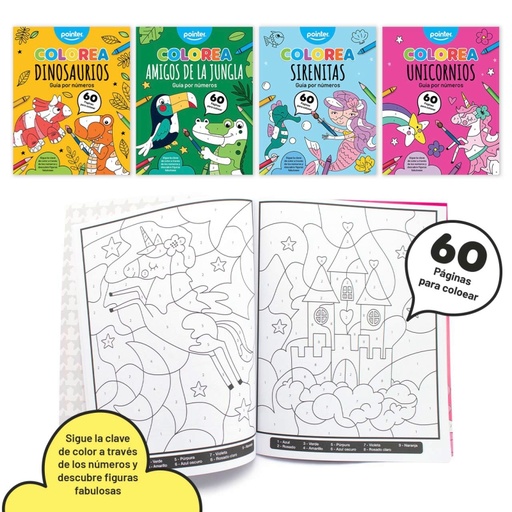 [DB-2255] LIBRO PARA COLOREAR GUIA POR NUMEROS x60PAG