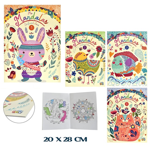 [LIST-437-440] LIBROS DE COLOREAR- MANDALAS INFANTILES -12PG