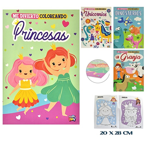 [LIST-398-401-399-400] LIBROS DE COLOREAR- ME DIVIERTO COLOREANDO - 8PG